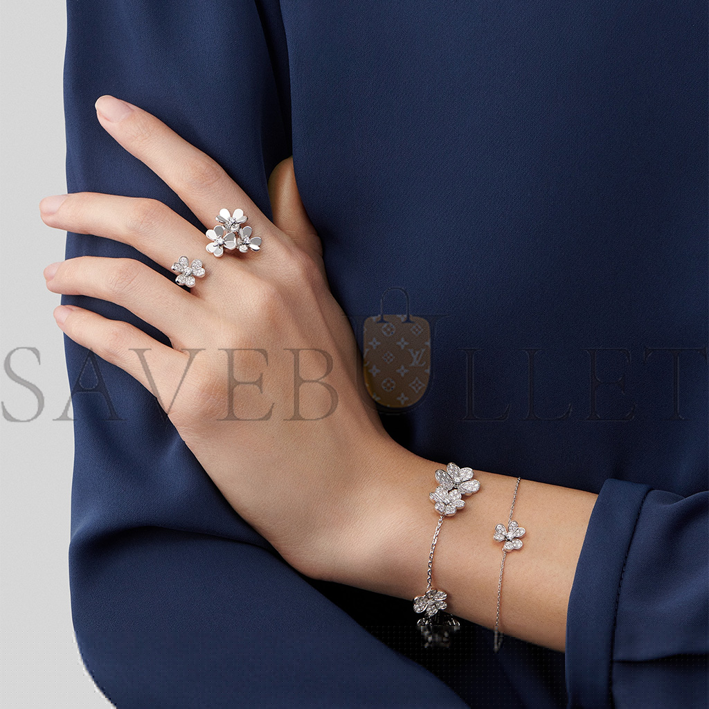 v*n cl*f arpels frivole bracelet, mini model - white gold, Di*m*nd  vcarp3w200